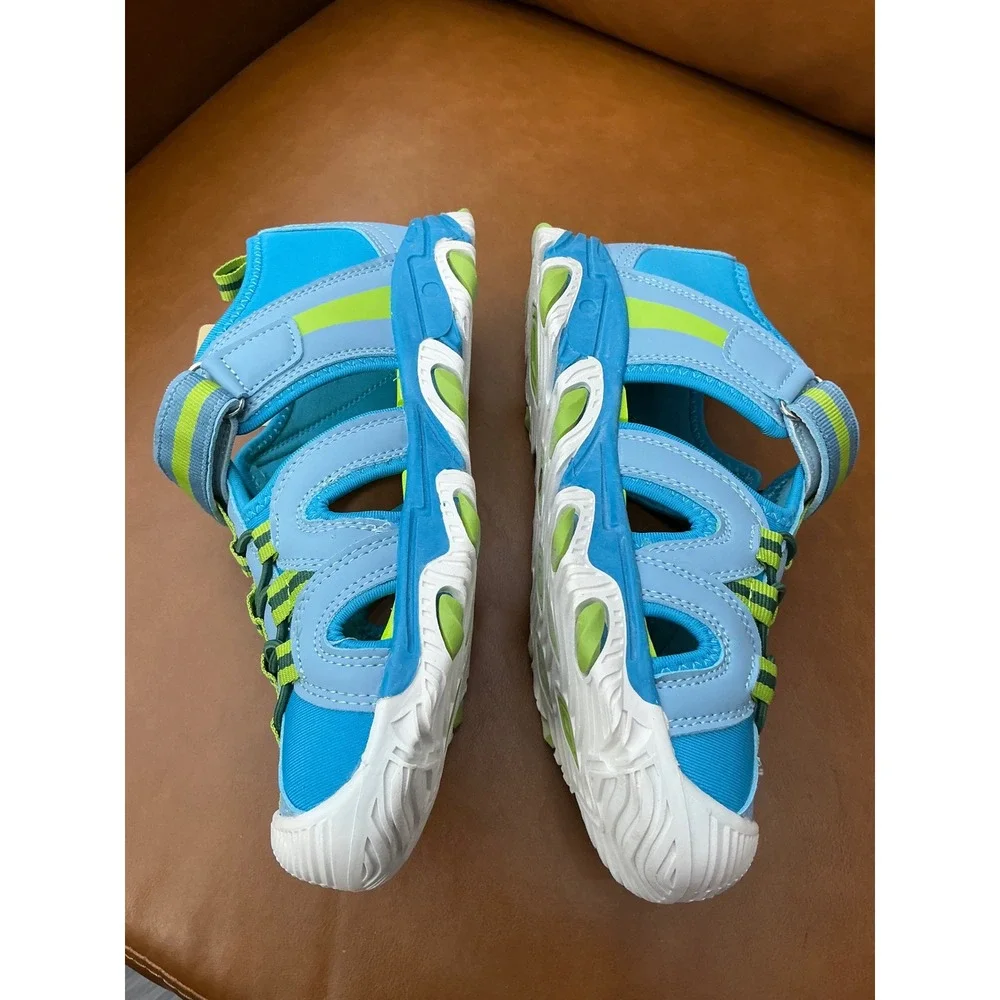 Thereabouts TH Rift Sandal Kids 4M Teal New Closed Toe Bungee Strap 010-0133
